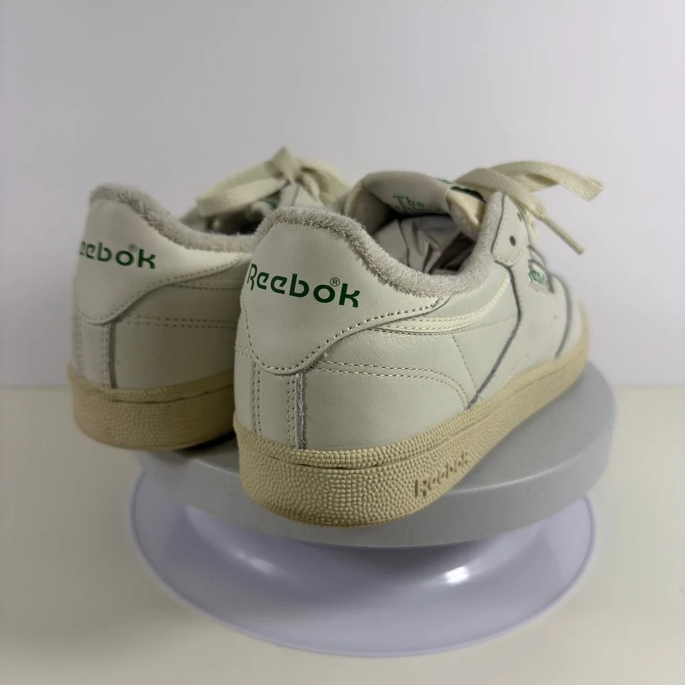 Reebok Club C 85 Vintage Leather Sneakers Womens Chalk Glen Green V69406‎